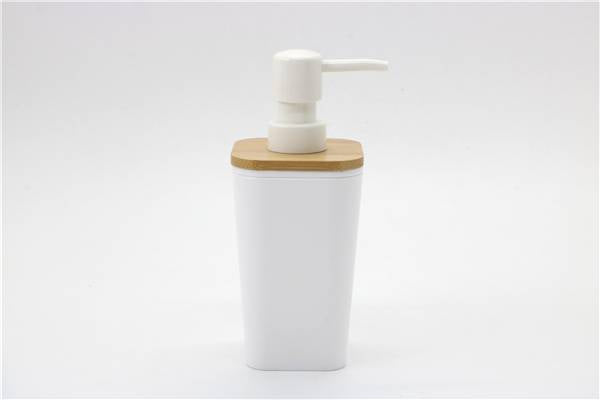 MMZ DISPENSER SAPONE PLASTICA BIANCO E BAMBOO DM.7,5XH.18