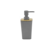 MMZ DISPENSER SAPONE PLASTICA GRIGIO E BAMBOO DM.7,5XH.18