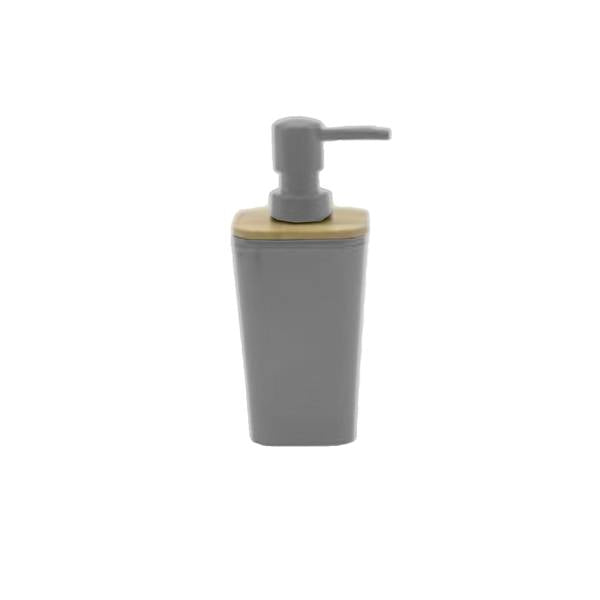 MMZ DISPENSER SAPONE PLASTICA GRIGIO E BAMBOO DM.7,5XH.18
