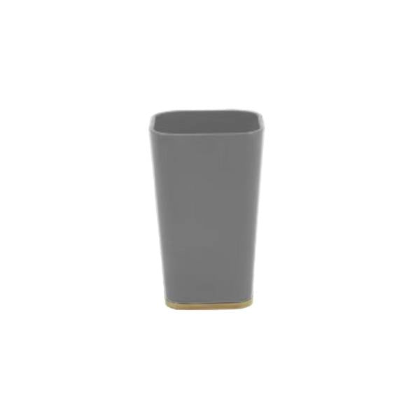 MMZ PORTASPAZZOLINO PLASTICA GRIGIO E BAMBOO DM.7,5XH.11,5
