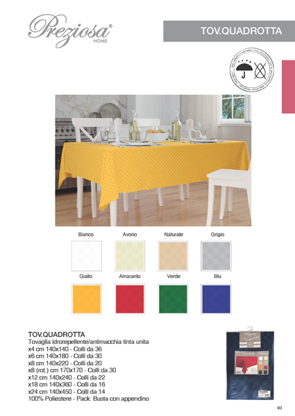 PREZIOSA TOVAGLIA QUADROTTA X6 TOV.QUADROTTAX6