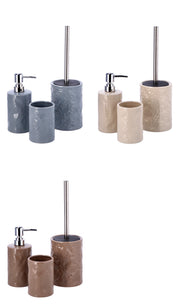 STAR PEZZI DA BAGNO 3PZ CERAMICA ASS3COL SET BAGNO EFFETTO PIETRA
