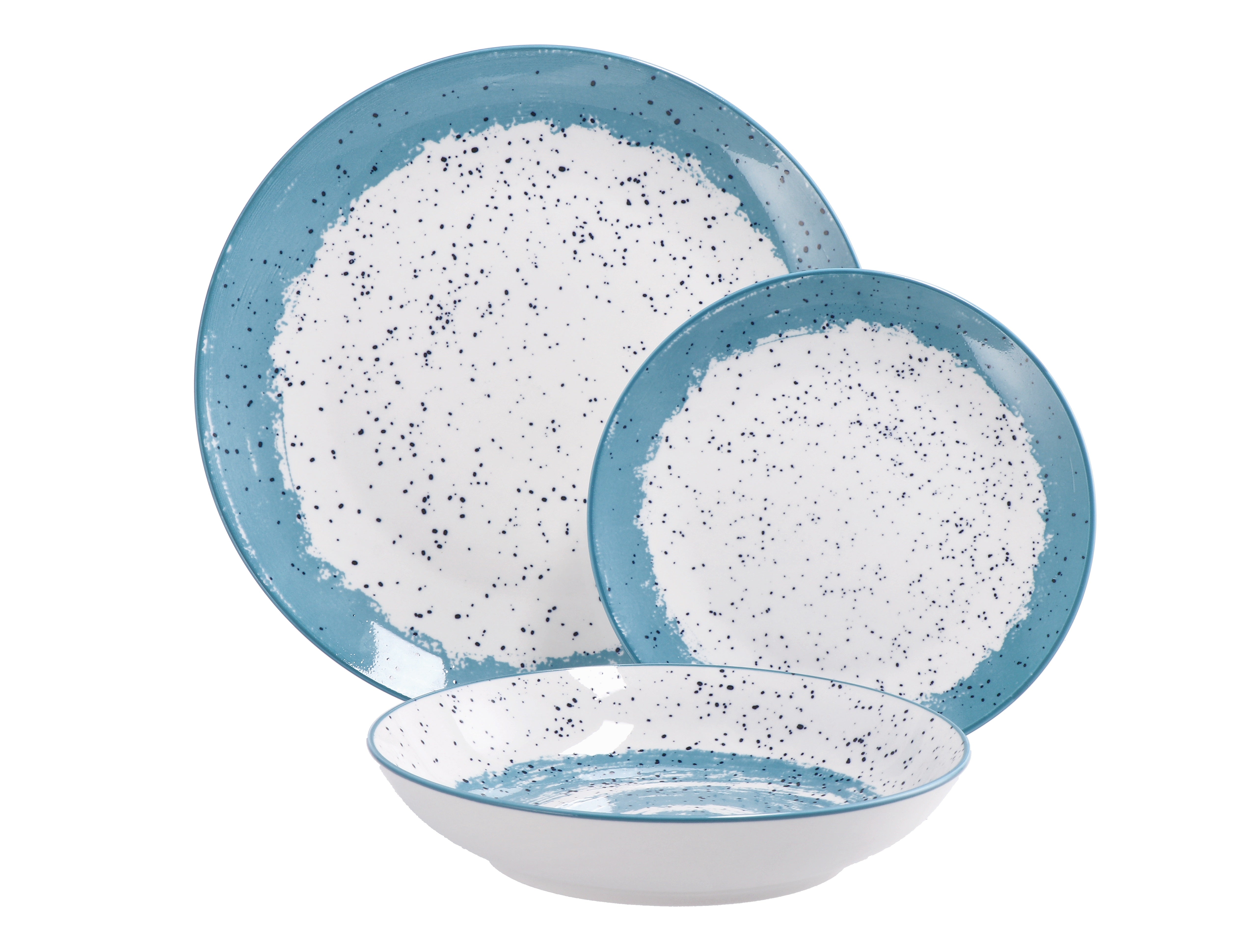 STAR SERVIZIO PIATTI CERAM 18PZ BLU