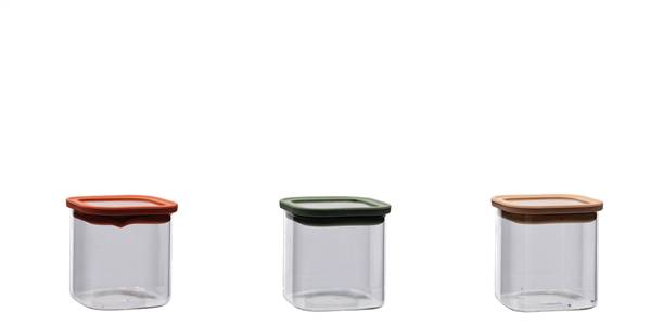 STAR BARATTOLO VETRO 11X11X11 BOROSILICATO E PLASTICA