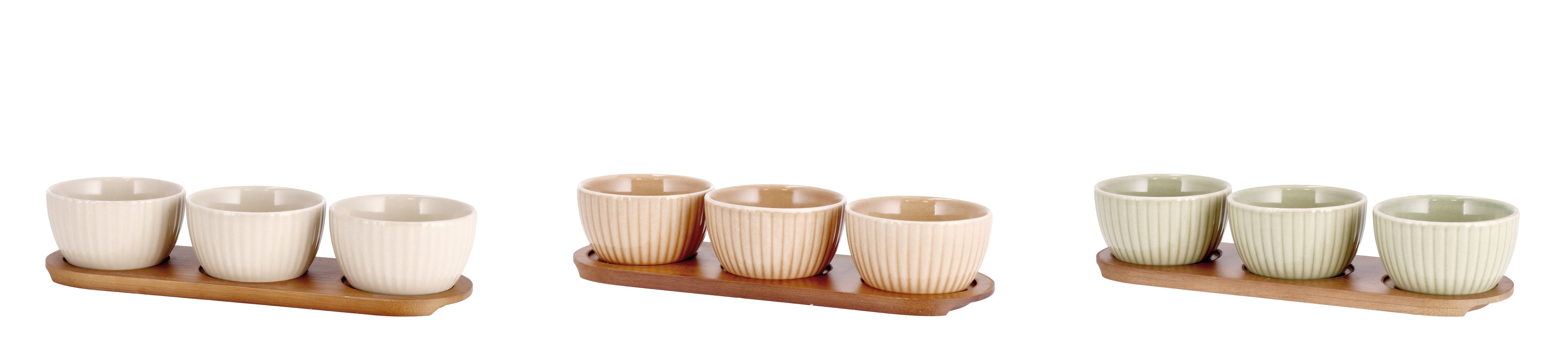 STAR CIOTOLA 3PZ CERAMICA VASSOIO BAMBOO