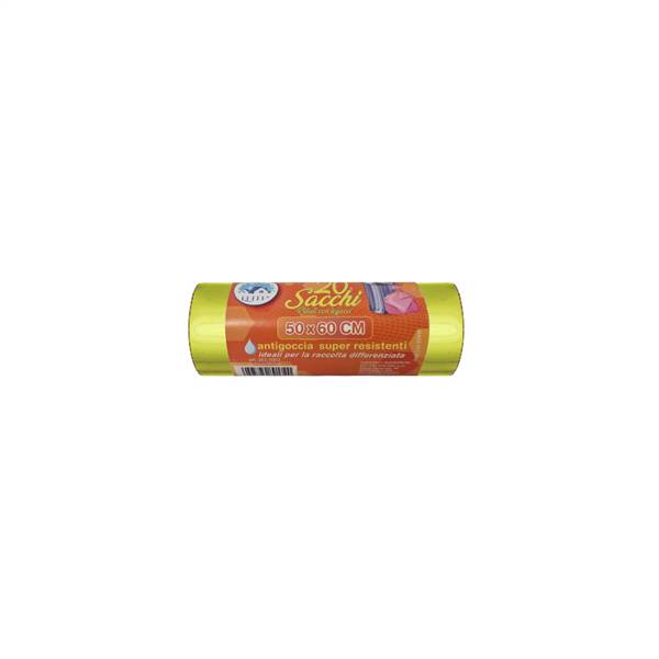BIO SACCHI RIFIUTI 50X60 20PZ GIALLO 