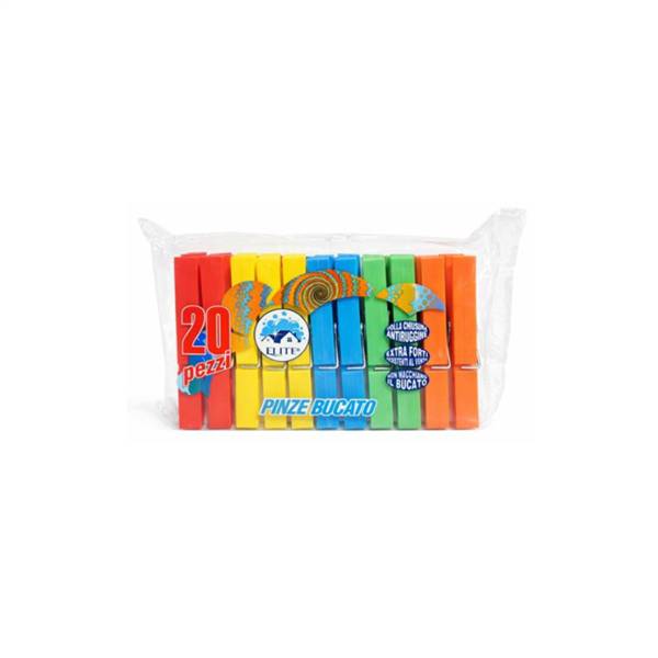 BIO PINZE BUCATO EXTRA FORTI 20PZ COLOR 