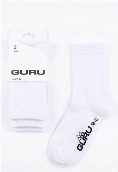 GURU CALZINI 3PZ 39-42 S-1002 BIANCO 