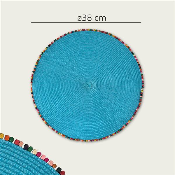 ARCA SOTTOPIATTO DM.38 AZZURRO BORDATO 