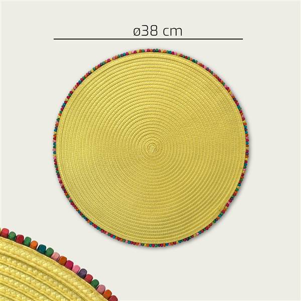 ARCA SOTTOPIATTO DM.38 GIALLO BORDATO 