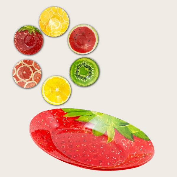 ARCA PIATTO OVALE FRUIT CM.26X18X4 IN VETRO