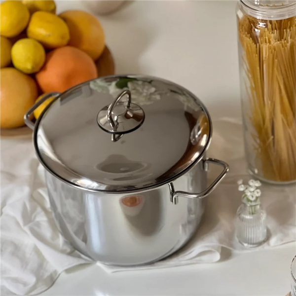 ARCA PENTOLA INOX 3PZ CM.20 CON CESTELLO E COPERCHIO VETRO
