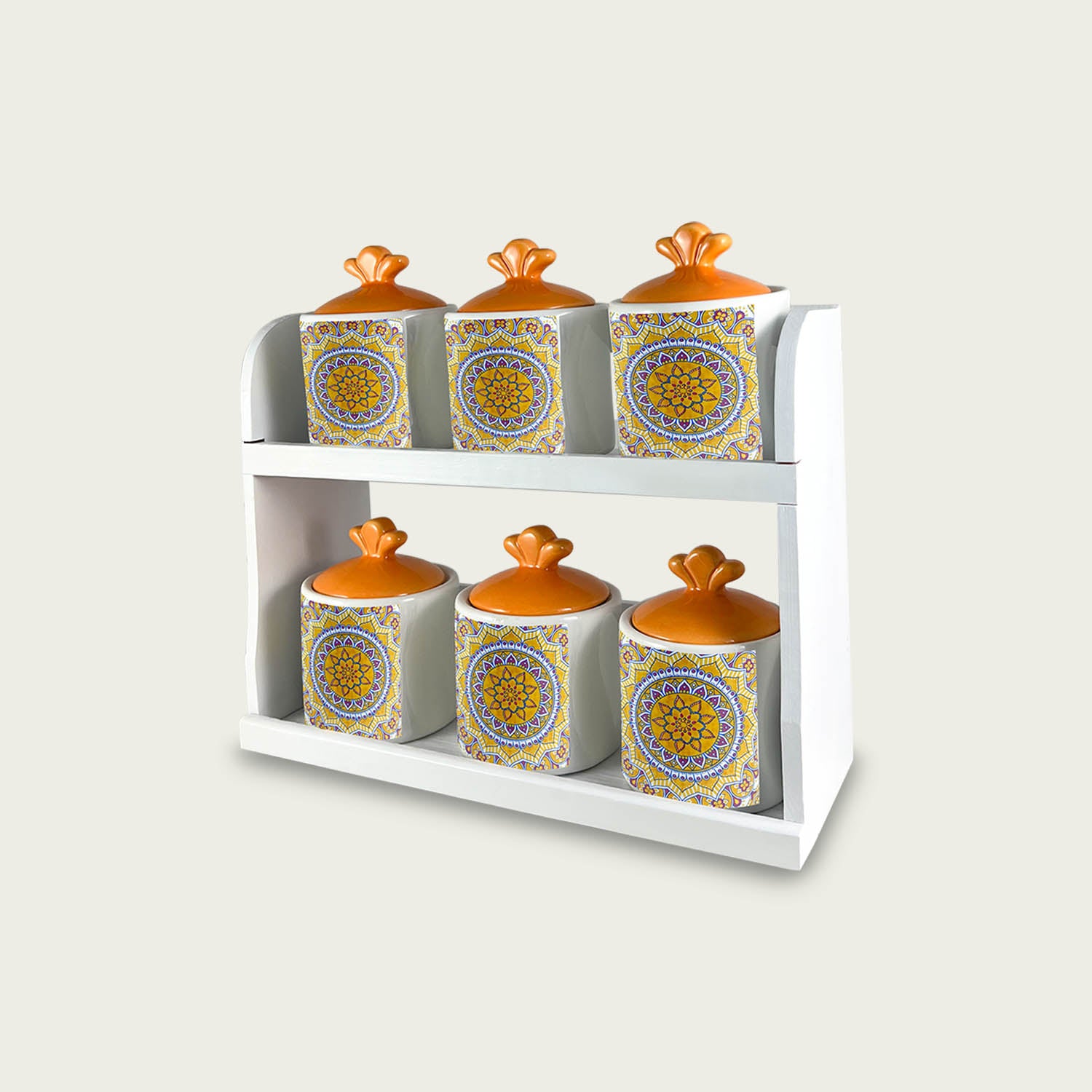 ARCA BARATTOLI 6PZ 7X7X10 C/MENS ARANCIO