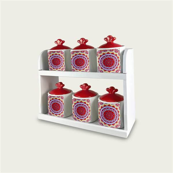 ARCA BARATTOLI 6PZ 7X7X10 C/MENS BORDEAU 