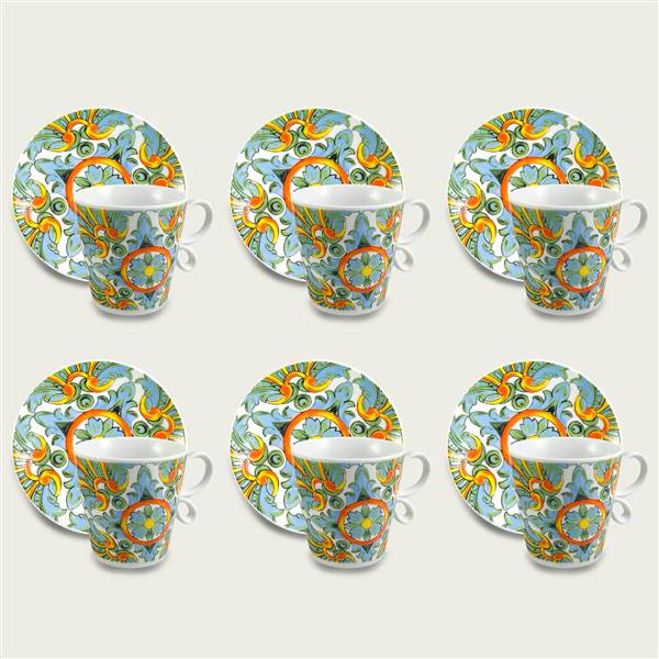 ARCA TAZZINE CAFFE 6PZ C/PIATTO SMERA 