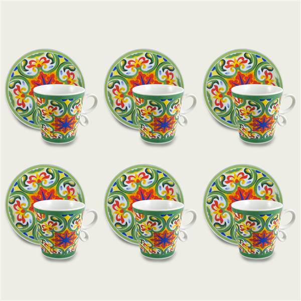 ARCA TAZZINE CAFFE' 6PZ C/PIATTO TENER 