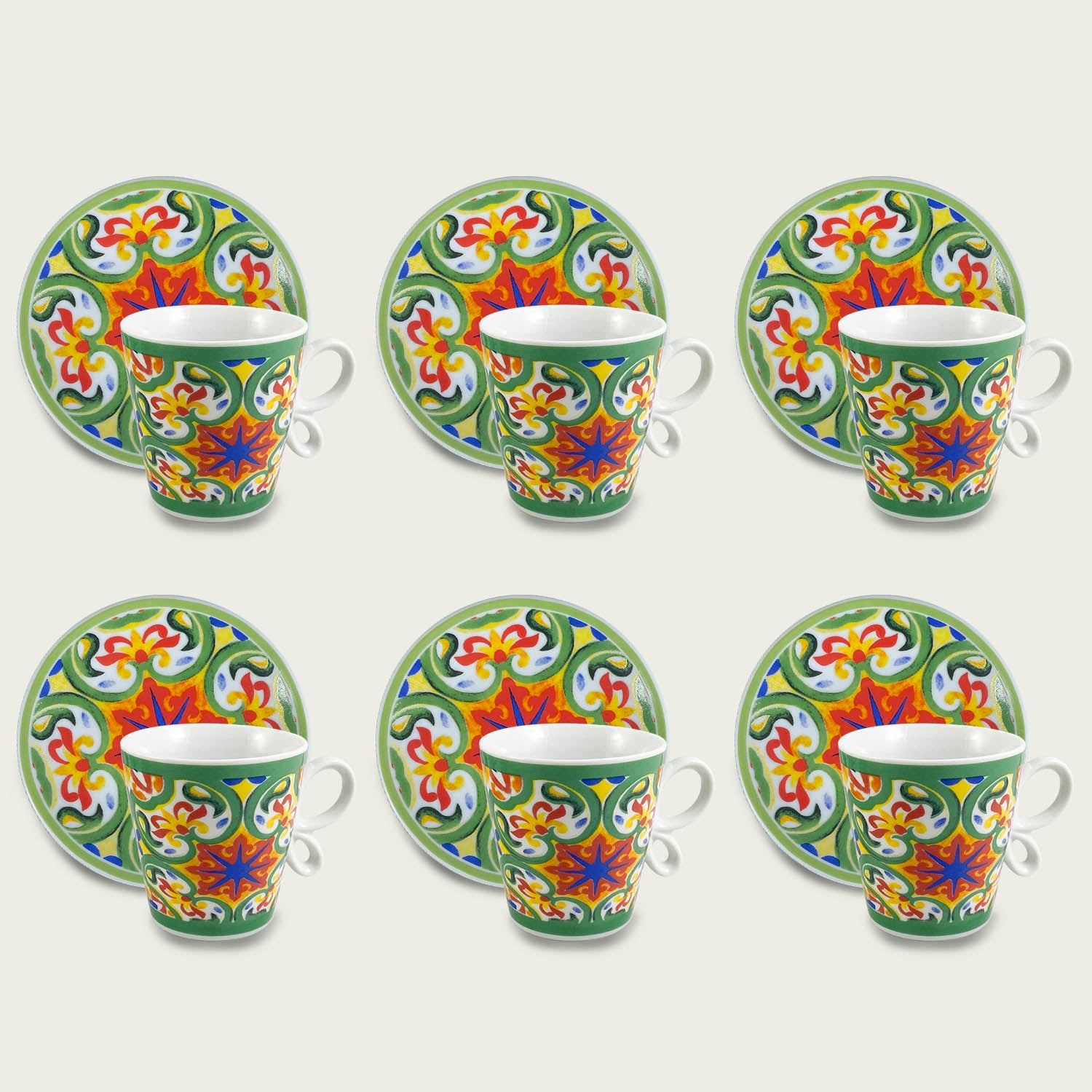 ARCA TAZZINE CAFFE 6PZ C/PIATTO TENER