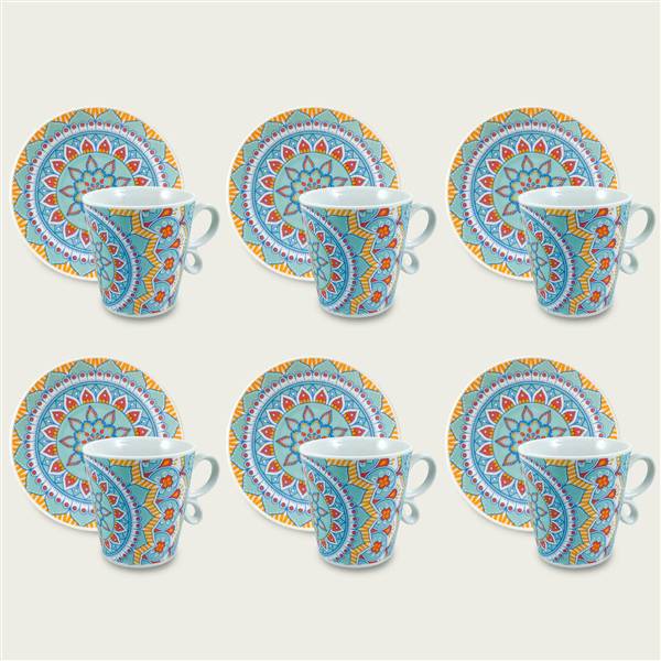 ARCA TAZZINE CAFFE 6PZ C/PIATTO TIFFANY 