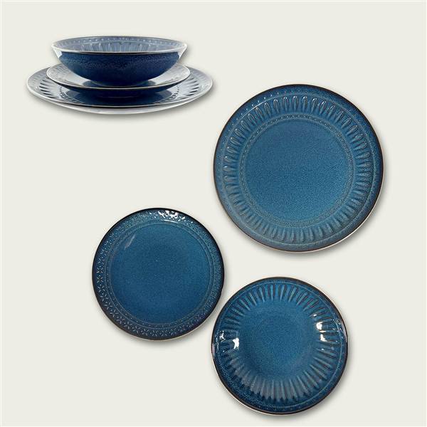 ARCA PIATTO DESSERT CM.22 VINTAGE BLU 
