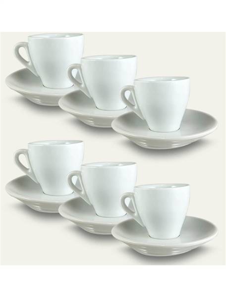 ARCA TAZZINE CAFFE 6PZ C/PIATT BIANCHE 