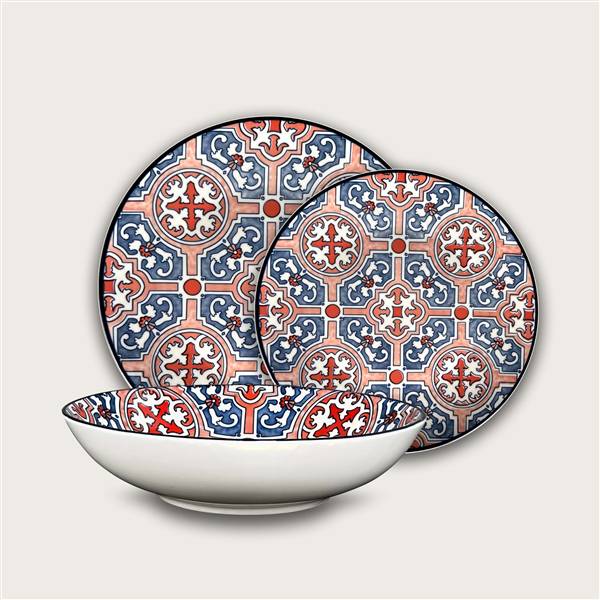 ARCA SERVIZIO PIATTI 18PZ FIRENZE BLU 