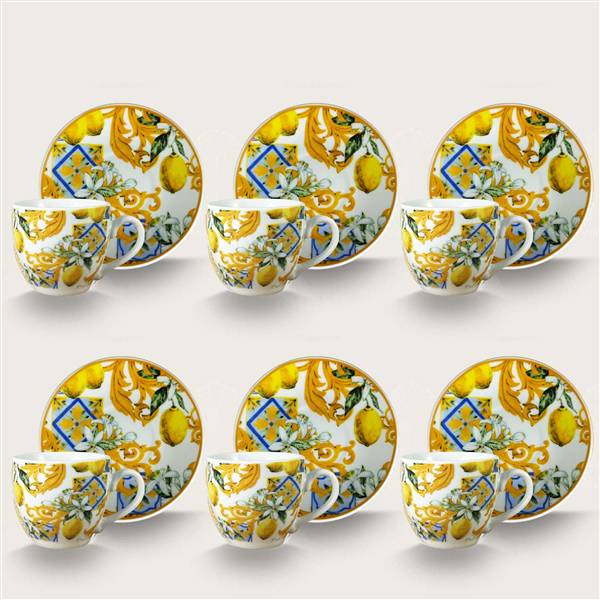 ARCA TAZZINE 6PZ C/PIATTO LEMON 