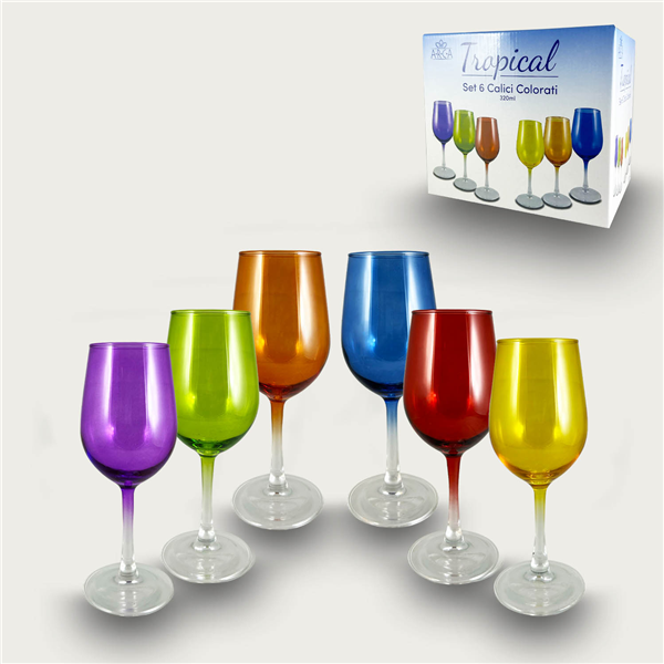 ARCA CALICI COLORATI 6PZ