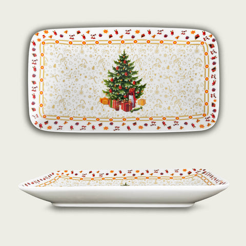 ARCA VASSOIO CHRISTMAS GOLD 22X12CM XMAS