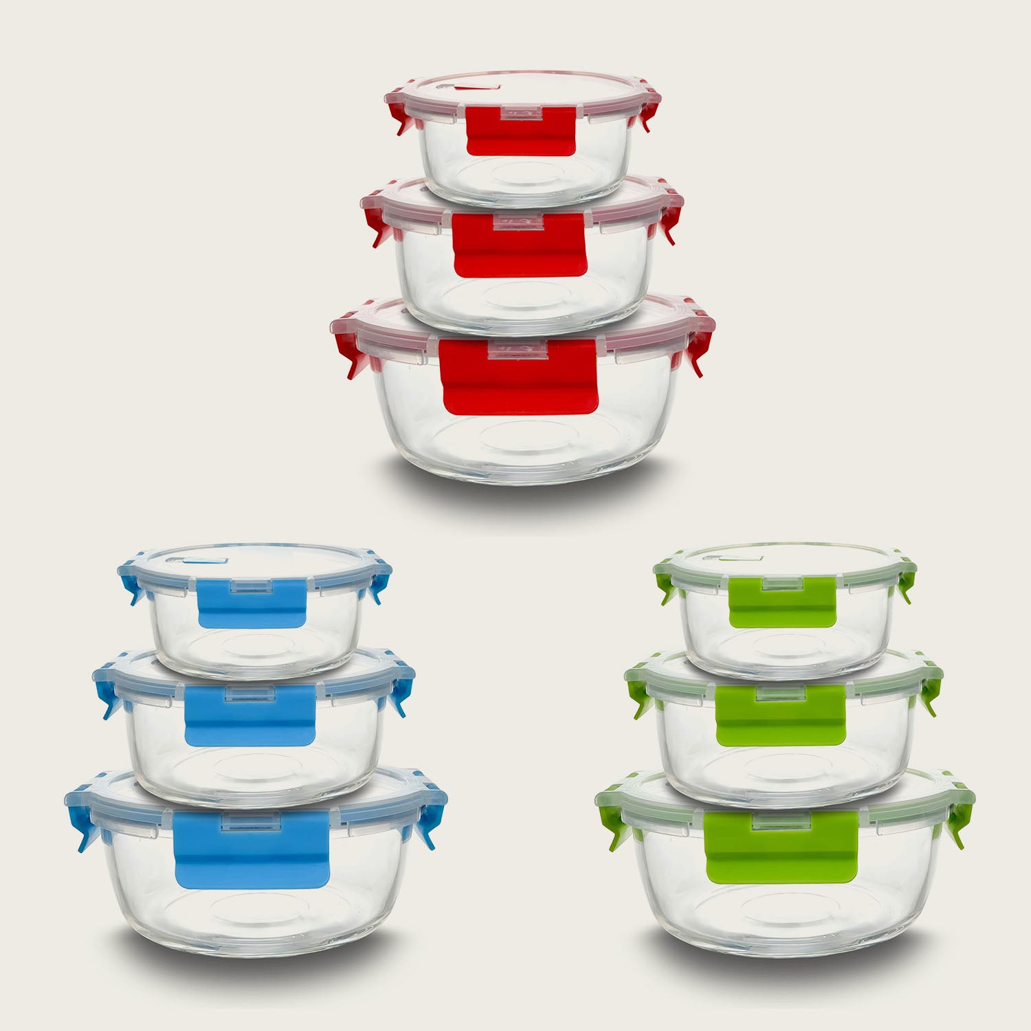 ARCA CONTENITORI VETRO 3PZ TONDO