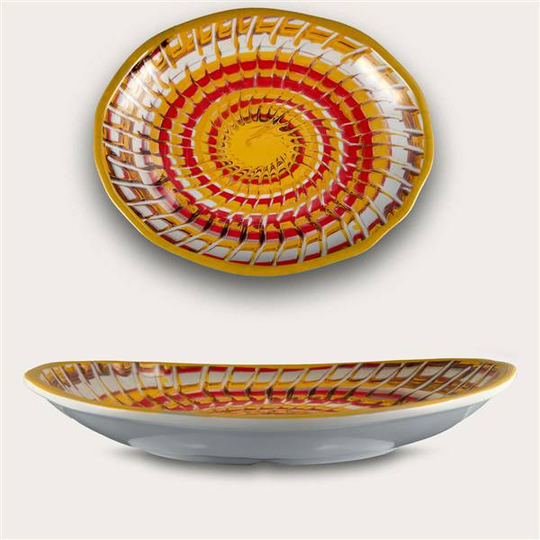 ARCA VASSOIO 28X23X5 MELAM RICCIO GIALLO 