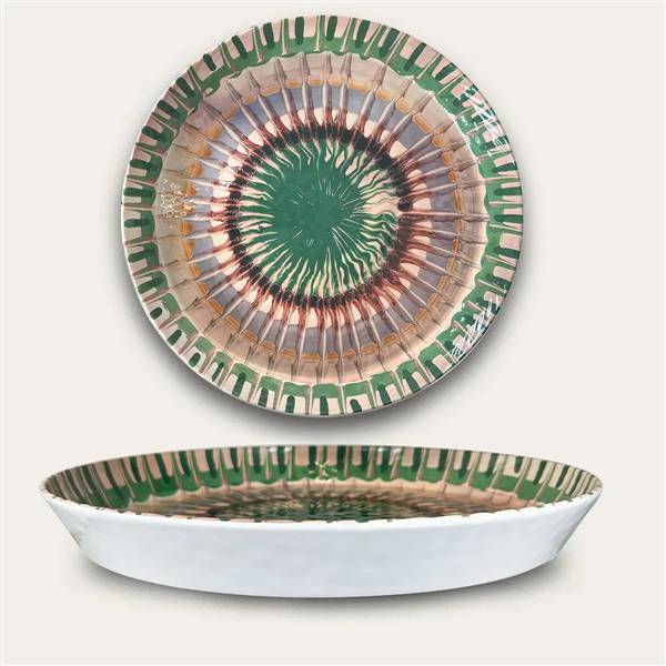ARCA VASSOIO TONDO CM.35 H4 RAGGIO VERDE MELAMINA