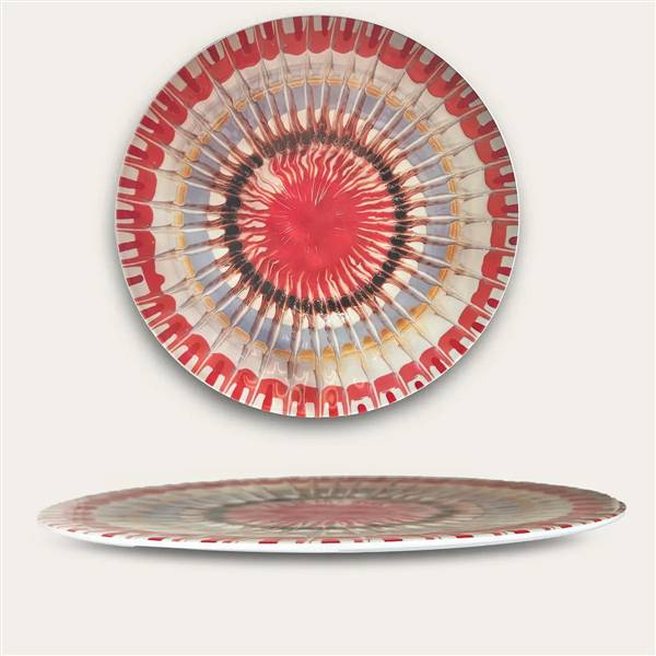 ARCA VASSOIO TONDO CM.35 H2 RAGGIO ROSSO MELAMINA