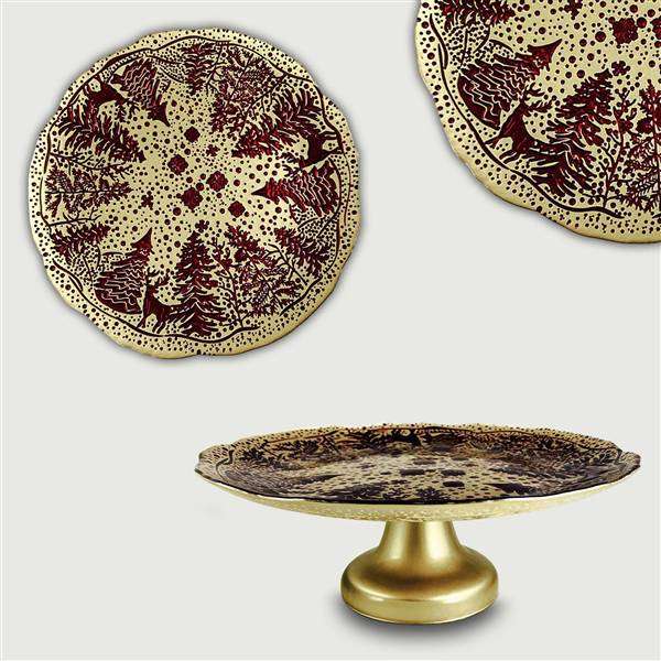 ARCA BOWL CON PIEDE NORDIC GOLD CM.28 