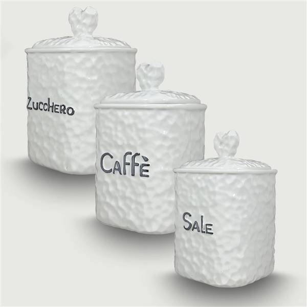 ARCA BARATTOLI 3PZ CM.10 H.15 BIANCO 