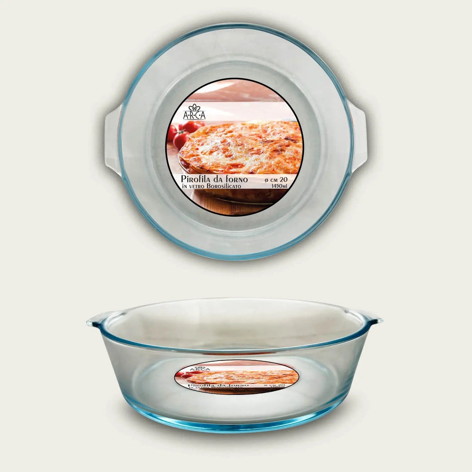 ARCA PIROFILA VETRO TONDA CM.20 H.6