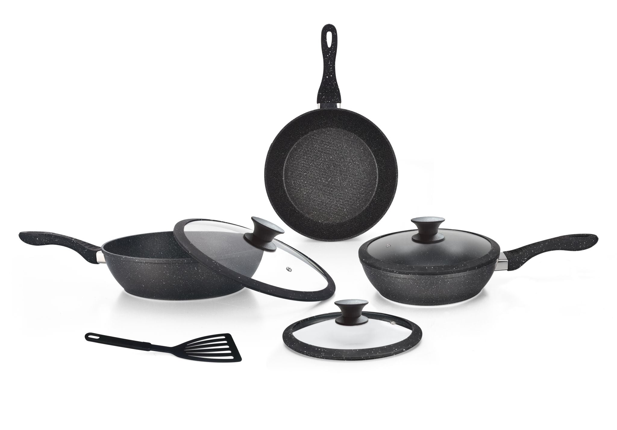 HOME BAVARIA SET PADELLE 7PZ NERE