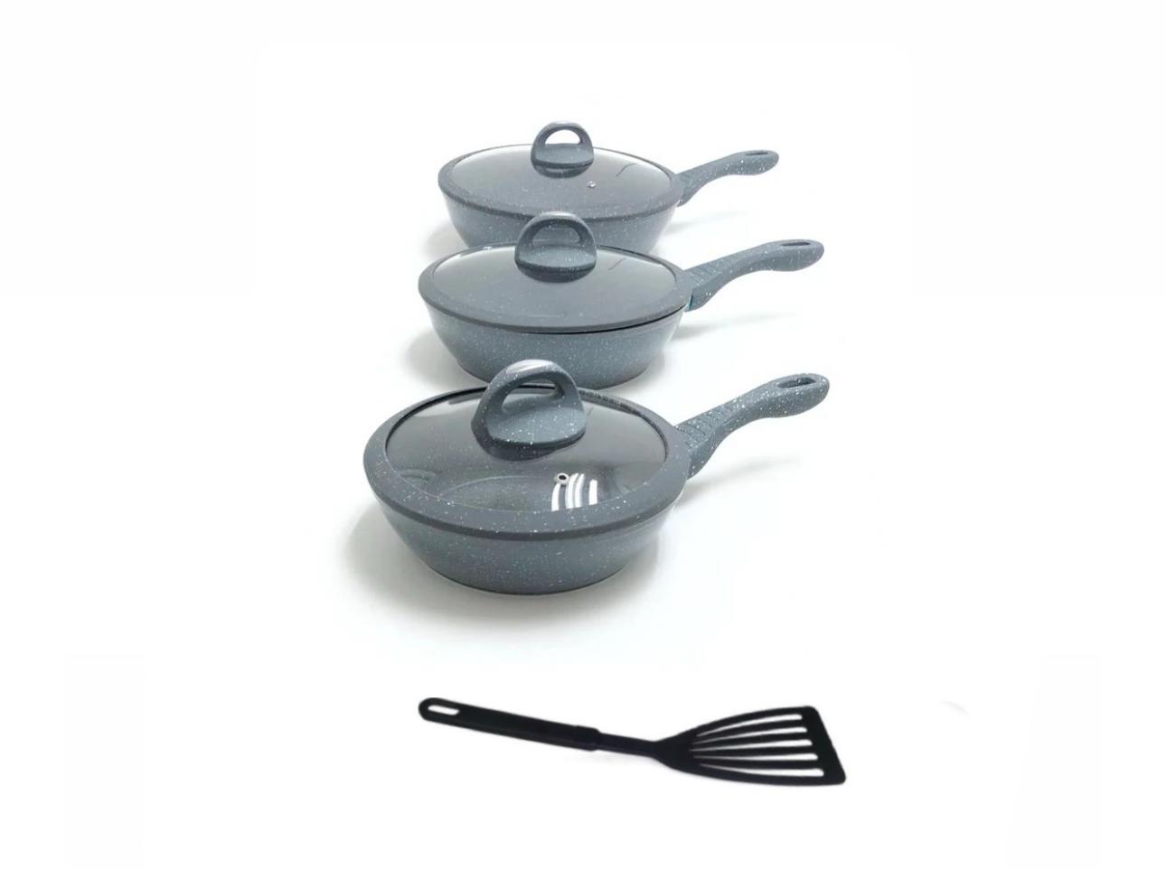 HOME BAVARIA SET PADELLE 7PZ GRIGIE