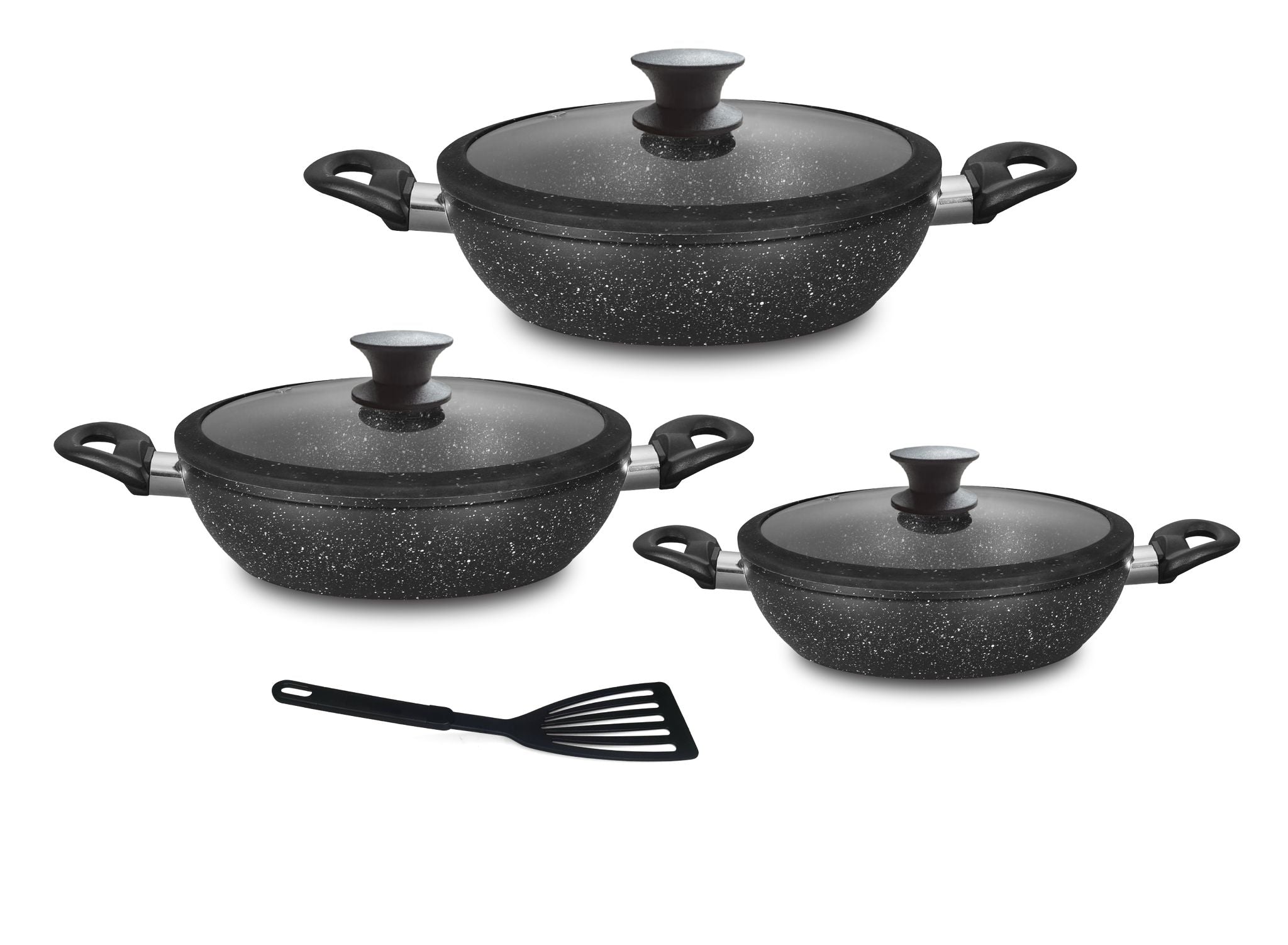 HOME BAVARIA SET TEGAMI 7PZ NERI