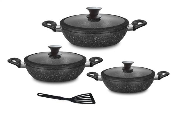 HOME BAVARIA SET TEGAMI 7PZ NERI 