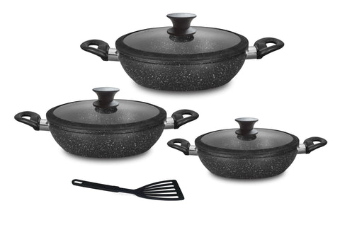 HOME BAVARIA SET TEGAMI 7PZ NERI - Infinity Home Store
