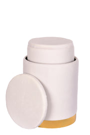 INFINITY HOME POUF 2PZ PANNA 33X33X42 CM E 28X28X37 CM