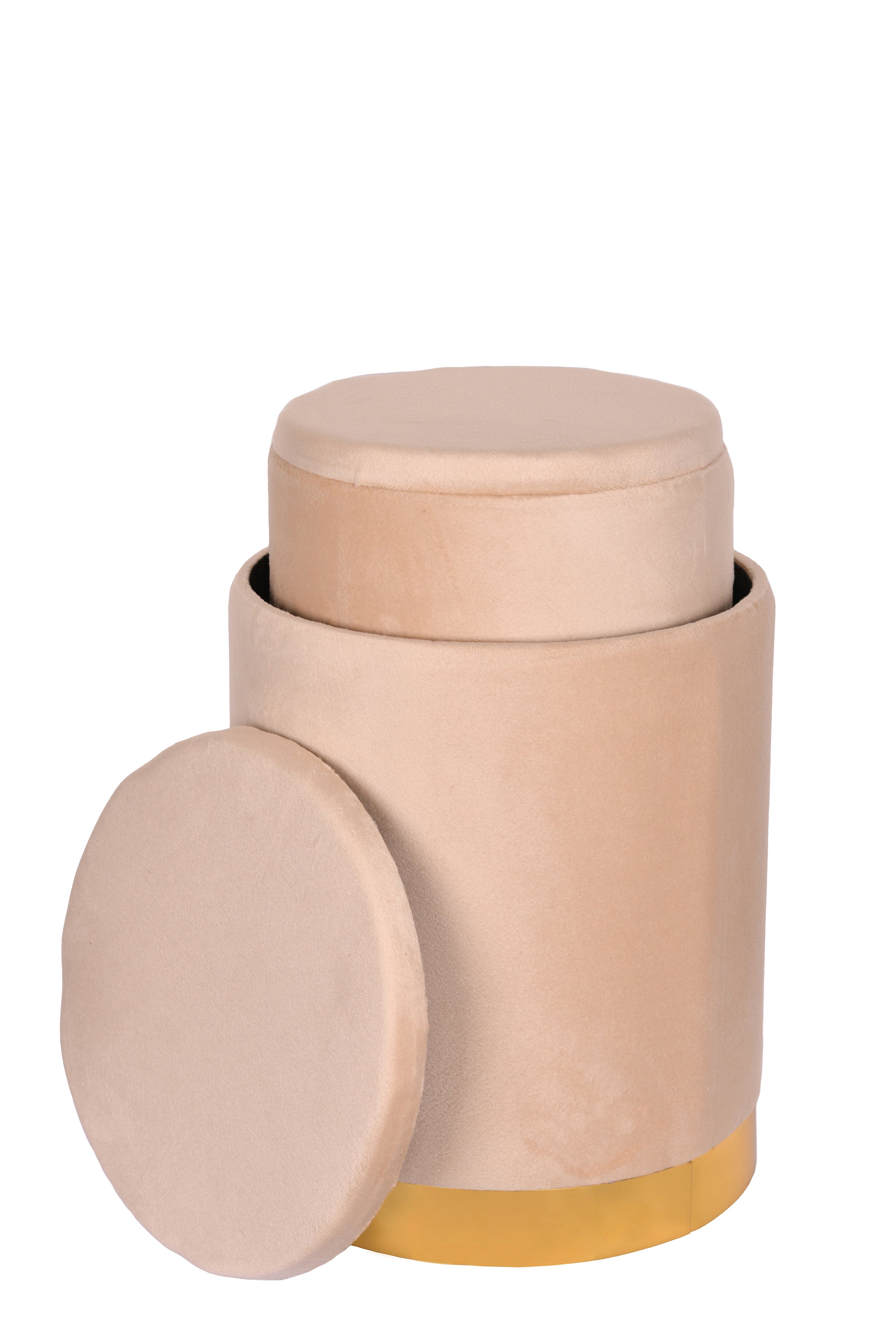 INFINITY HOME POUF 2PZ BEIGE 33X33X42 CM E 28X28X37 CM