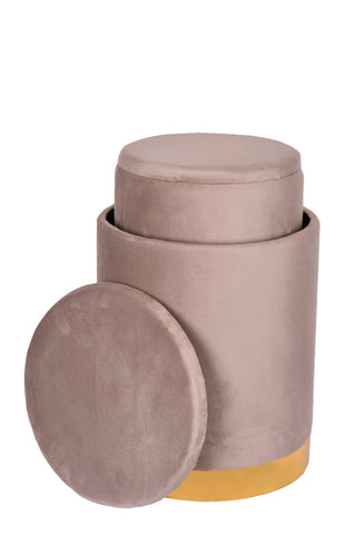 INFINITY HOME POUF 2PZ TORTORA 33X33X42 CM E 28X28X37 CM - Infinity Home Store