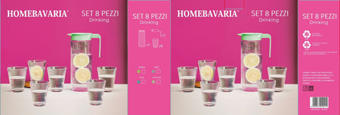 HOME BAVARIA BROCCA SET DRINKING 8PZ - Infinity Home Store