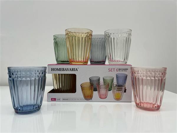 HOME BAVARIA BICCHIERI 6PZ COLORATI 28CL 