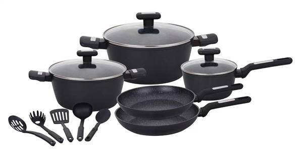 HOME BAVARIA BATTERIA 13PZ NERA INDUZION 