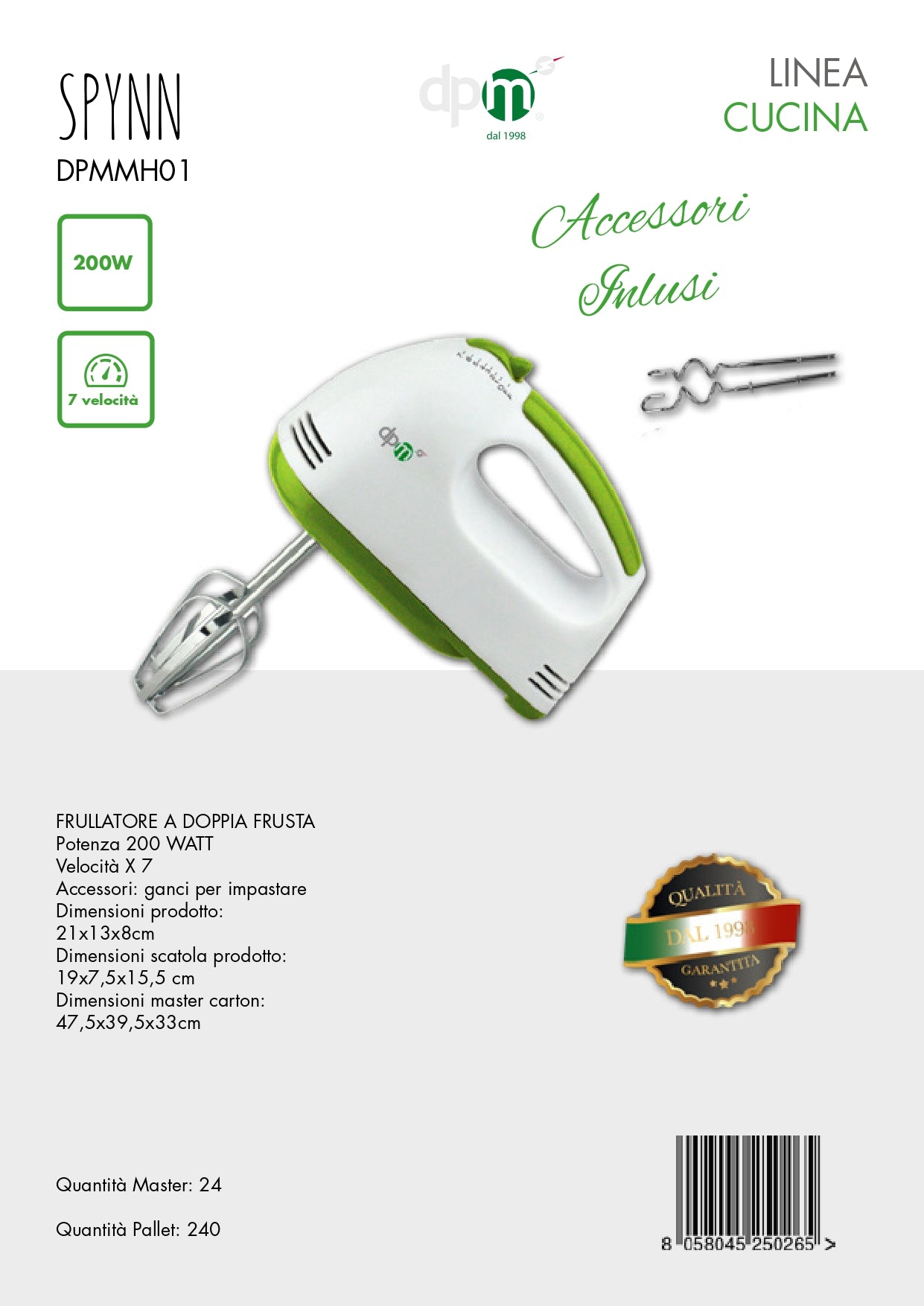 DPM FRULLINO DOPPIA FRUSTA VERDE