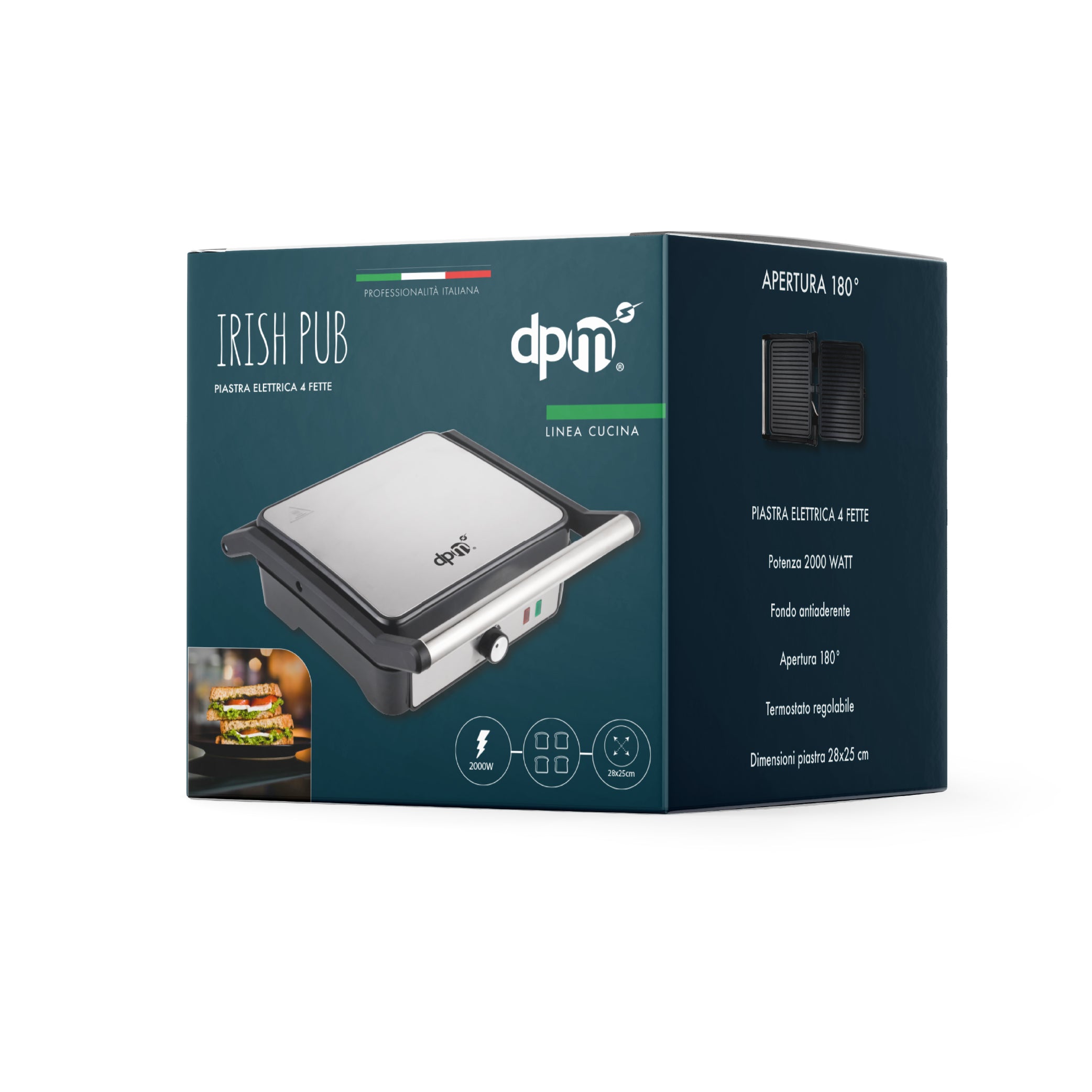 DPM PIASTRA A 4 FETTE IRISH PUB 2000 W