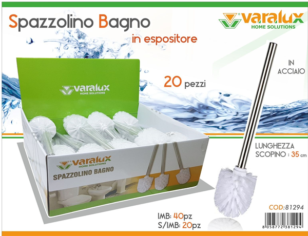 VARALUX SPAZZOLINO BAGNO IN ESPOSITORE