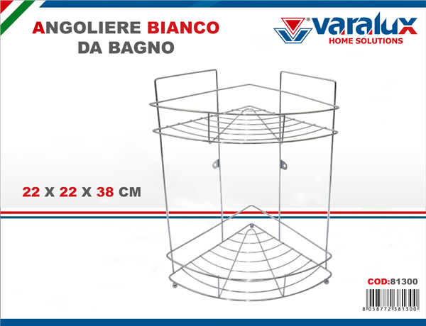 VARALUX ANGOLIERE IN ACCIAIO 2 RIPIANI 